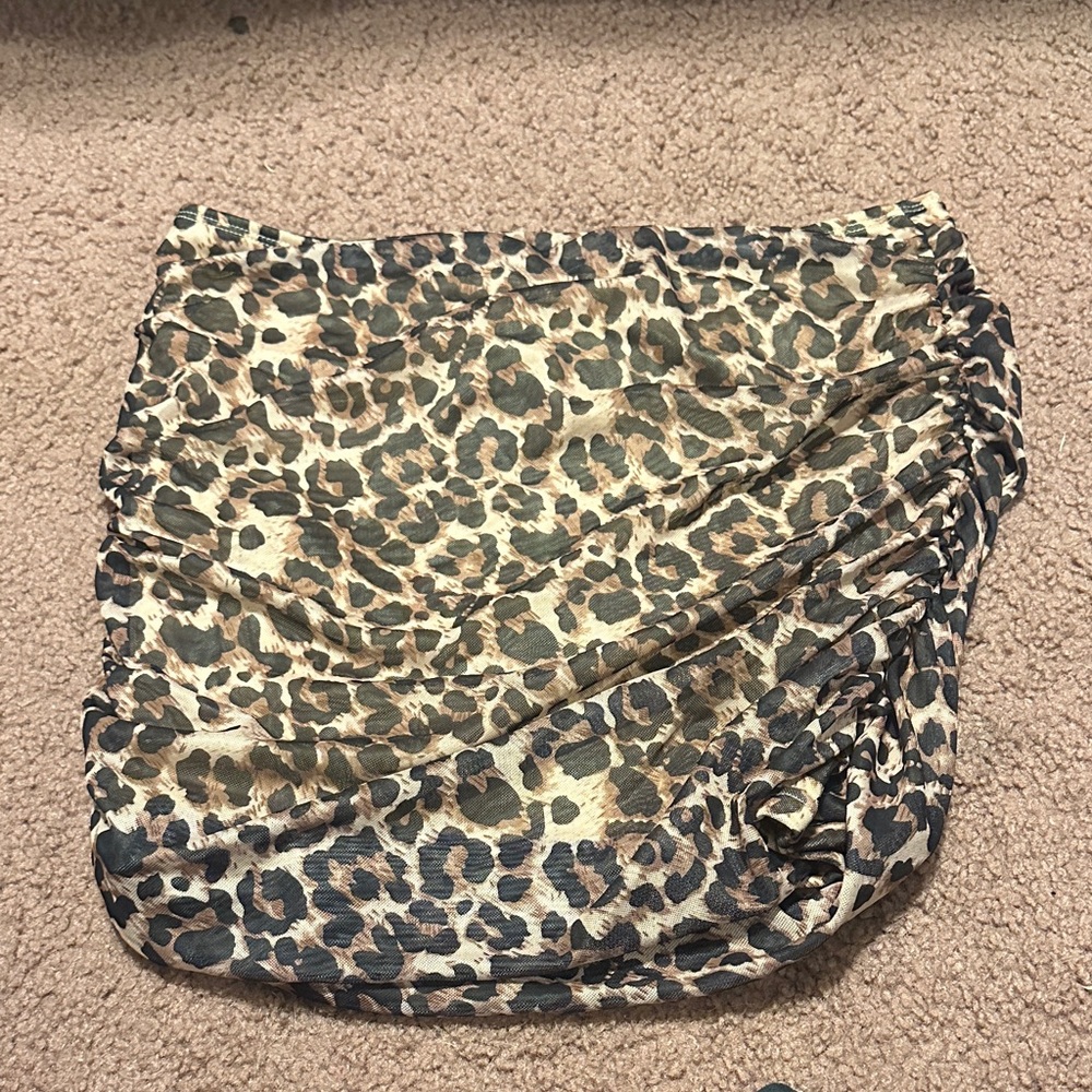 SHEIN Leopard Print Mini Skirt